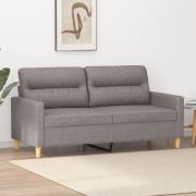 vidaXL 2-sitssoffa taupe 140 cm tyg