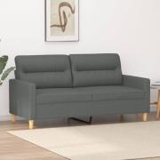 vidaXL Soffa 2-sits mörkgrå 140 cm tyg