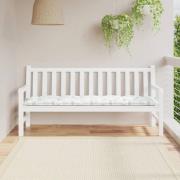 vidaXL Bänkdyna för trädgården bladmönster 180x50x7 cm oxfordtyg