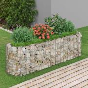 vidaXL Planteringsgabion galvaniserat järn 190x50x50 cm