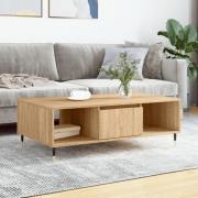vidaXL Soffbord sonoma-ek 104x60x35 cm konstruerat trä