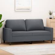 vidaXL Soffa 2-sits mörkgrå 140 cm sammet