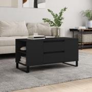 vidaXL Soffbord svart 102x44,5x50 cm konstruerat trä