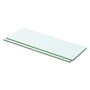 vidaXL Hyllplan 2 st glas genomskinlig 50x12 cm