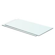 vidaXL Hyllplan 2 st glas genomskinlig 60x25 cm