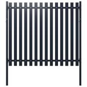vidaXL Staketpanel antracit 178x170 cm pulverlackerad stål