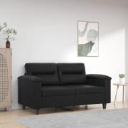 vidaXL 2-sitssoffa svart 120 cm konstläder