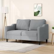 vidaXL 2-sitssoffa ljusgrå 140 cm tyg