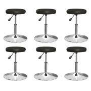 vidaXL Matstolar 6 st svart konstläder