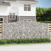 vidaXL Gabion bågformad 20 st 400x30x160/180 cm galvaniserat järn