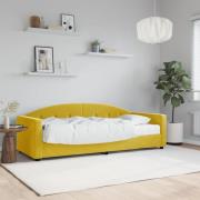 vidaXL Dagbädd med madrass gul 80x200 cm sammet