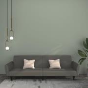 vidaXL Bäddsoffa 2-sits mörkgrå sammet