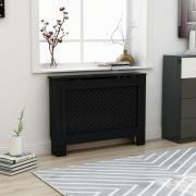 vidaXL Elementskydd svart 112x19x81,5 cm MDF