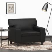 vidaXL Fåtölj svart 60 cm konstläder