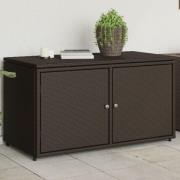vidaXL Trädgårdsskåp brun 110x55x60,5 cm konstrotting