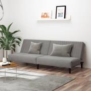 vidaXL Bäddsoffa 2-sits ljusgrå sammet