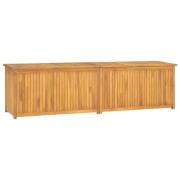vidaXL Trädgårdslåda 200x50x55 cm massiv teak