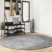 vidaXL Ryamatta PAMPLONA lång lugg modern grå Ø 200 cm