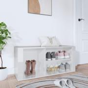 vidaXL Skoskåp vit högglans 100x35x45 cm konstruerat trä