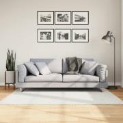vidaXL Matta OVIEDO kort lugg gräddvit 120x120 cm