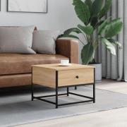 vidaXL Soffbord sonoma-ek 51x51x40 cm konstruerat trä