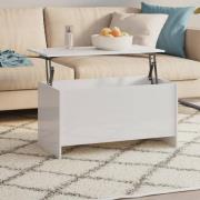 vidaXL Soffbord vit högglans 102x55,5x52,5 cm konstruerat trä
