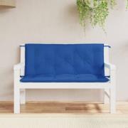 vidaXL Bänkdynor för trädgården 2st blå 120x50x7cm oxfordtyg