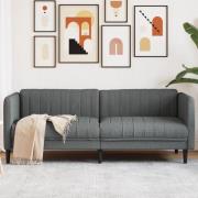 vidaXL Soffa 3-sits mörkgrå tyg