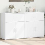 vidaXL Skänkar 2 st vit 60x31x70 cm konstruerat trä