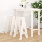vidaXL Pallar 2 st vit 40x40x75 cm massiv furu