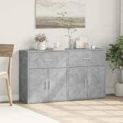 vidaXL Skänkar 2 st betonggrå 60x31x70 cm konstruerat trä