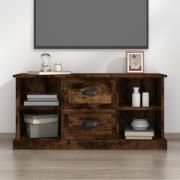 vidaXL Tv-bänk rökfärgad ek 99,5x35,5x48 cm konstruerat trä