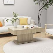 vidaXL Soffbord sonoma-ek 96x50x45 cm konstruerat trä