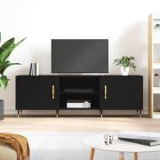 vidaXL Tv-bänk svart 150x30x50 cm konstruerat trä