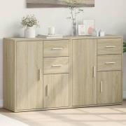 vidaXL Skänkar 2 st sonoma-ek 60x31x70 cm konstruerat trä