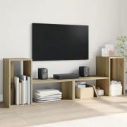vidaXL TV-skåp 2 st sonoma-ek 75x30x50 cm konstruerat trä
