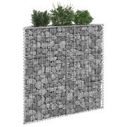 vidaXL Gabion trapets upphöjd galvaniserat stål 100x20x100 cm