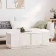 vidaXL Soffbord vit 110x50x40 cm massiv furu