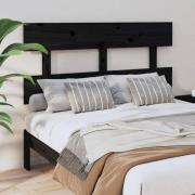 vidaXL Sänggavel svart 144x3x81 cm massiv furu