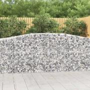 vidaXL Gabion bågformad 400x50x100/120 cm galvaniserat järn