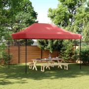 vidaXL Pop-Up hopfällbart partytält 410x279x315 cm vinröd