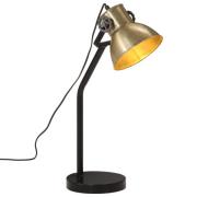 vidaXL Skrivbordslampa 25 W antik mässing 17x17x60 cm E27