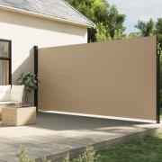 vidaXL Infällbar sidomarkis beige 220x600 cm