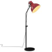 vidaXL Golvlampa 25 W nött röd 30x30x90-150 cm E27