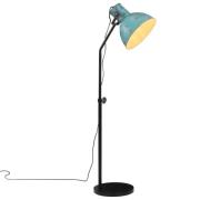 vidaXL Golvlampa 25 W nött blå 30x30x90-150 cm E27