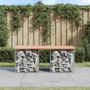 vidaXL Trädgårdsbänk gabion-design 103x44x42 cm massivt douglasträ