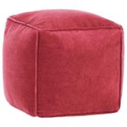 vidaXL Sittpuff bomullssammet 40x40x40 cm rosa