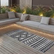 vidaXL Utomhusmatta ARAKIL svart 80x150 cm PP