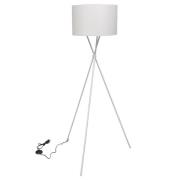 vidaXL Golvlampa med stativ 139 cm vit