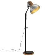 vidaXL Golvlampa 25 W vintage silver 30x30x100-150 cm E27